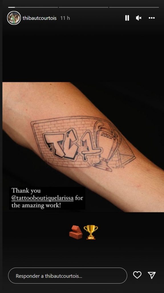 Thibaut Courtois se tatúa su primera Champions - courtois-se-tatua-su-primera-champions-575x1024