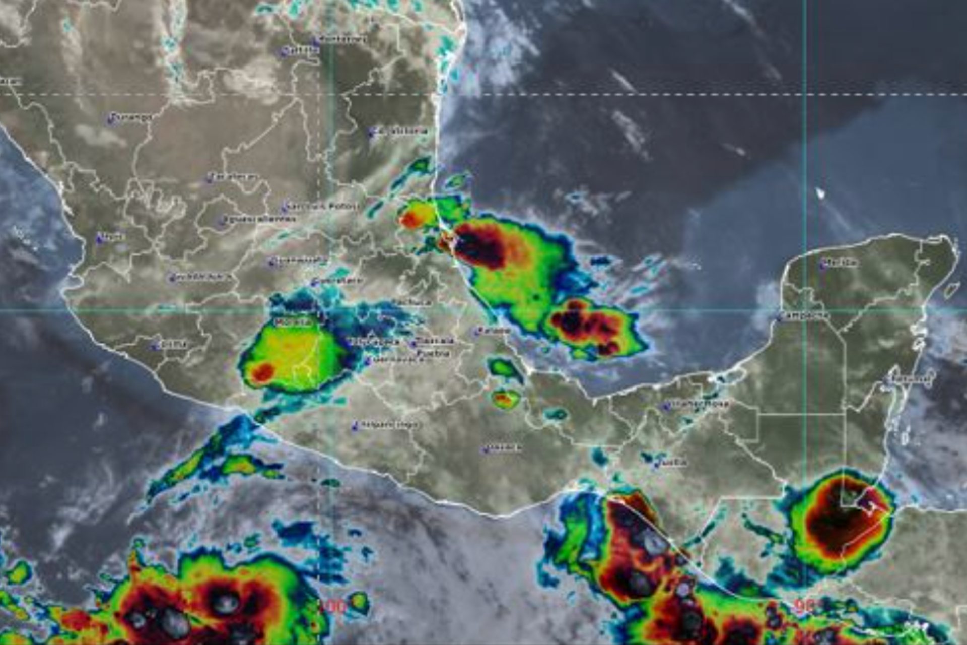 Se forma la Depresión Tropical Dos-E a 450 km al suroeste de Guerrero Se forma la Depresión Tropical Dos-E a 450 km al suroeste de Guerrero