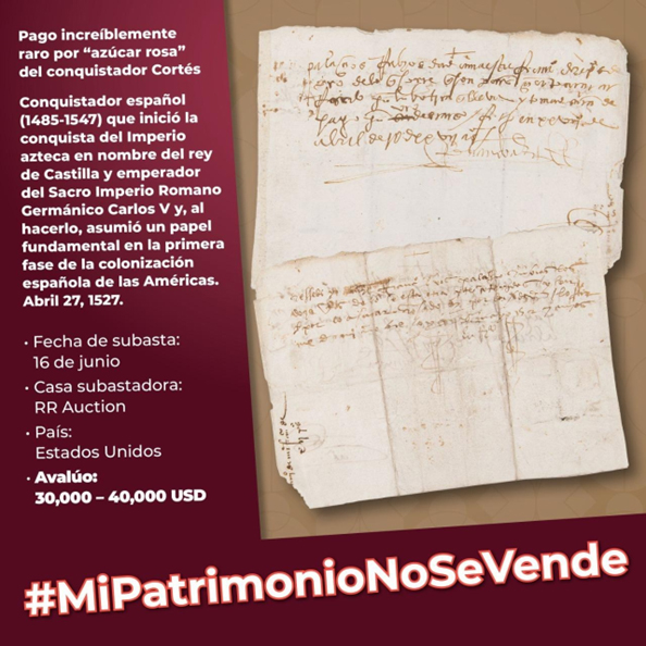 México frena subasta en EE.UU. de documento firmado por Hernán Cortés - documento-firmado-por-hernan-cortes