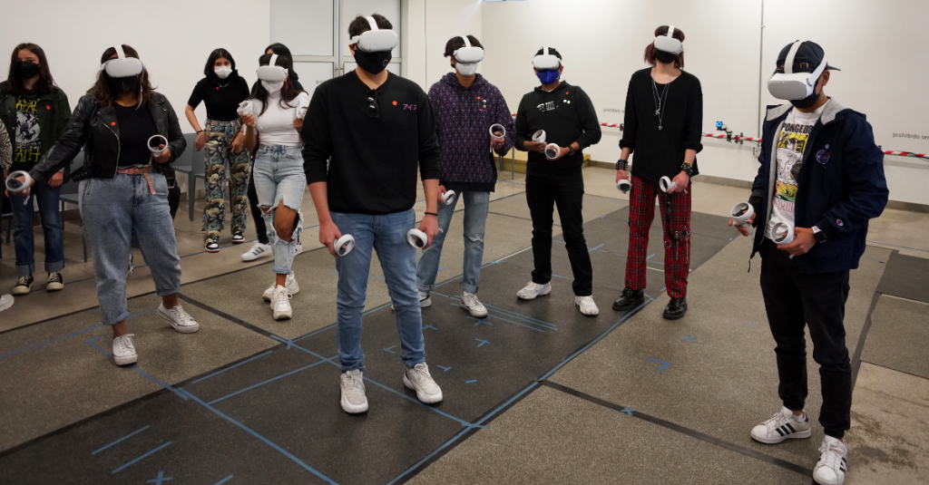 'Snap to grid', la instalación inmersiva de Meta y CENTRO - oculus-quest-2-meta-inemrsive-learning-centro-diseno-cine-televison-5-1024x535
