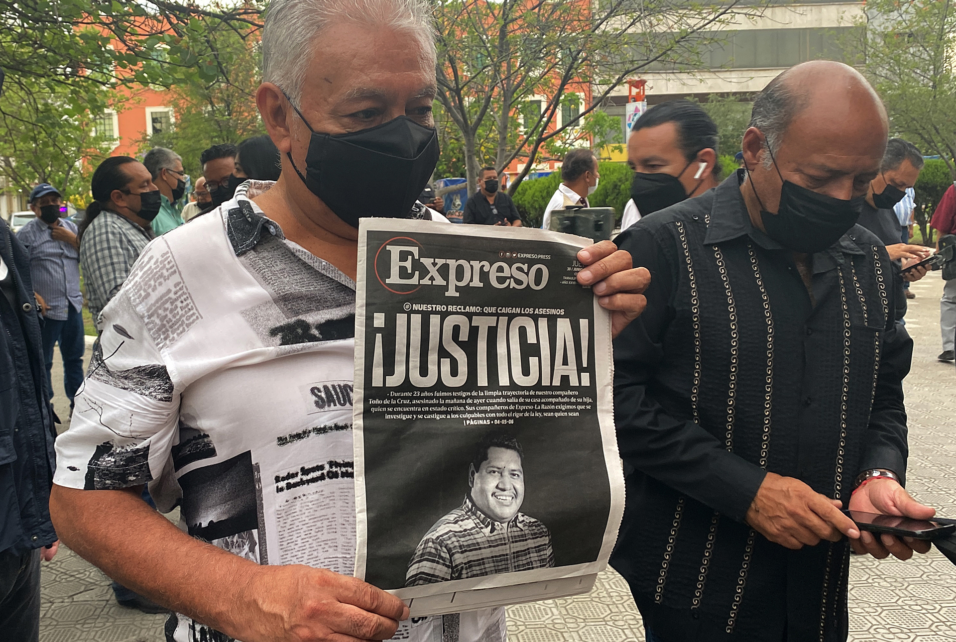 Periodistas marchan en Ciudad Victoria por asesinato de Antonio de la Cruz Periodistas marchan en Ciudad Victoria por asesinato de Antonio de la Cruz