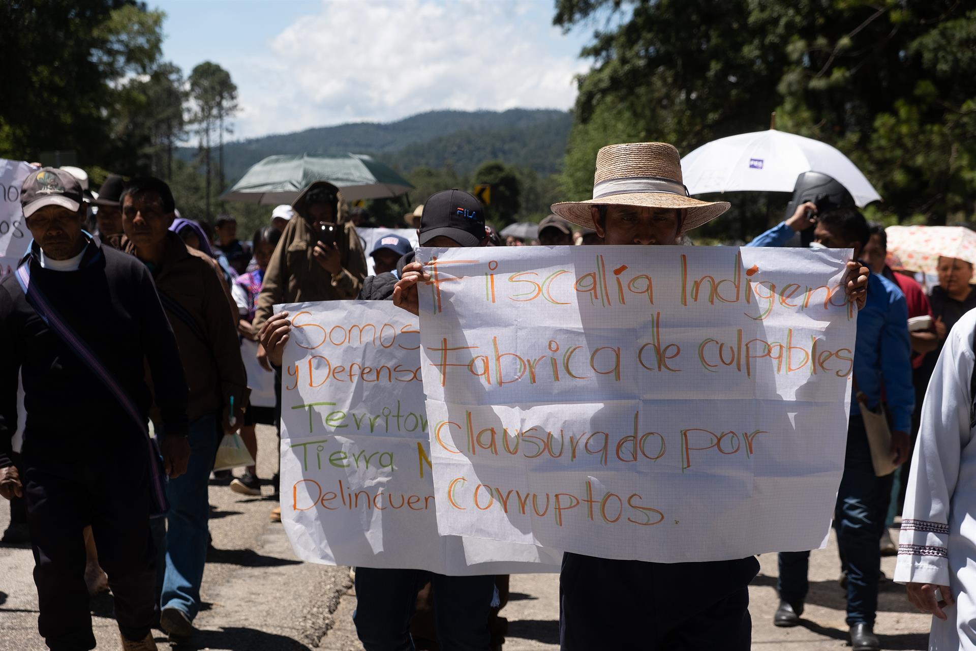 Manifestantes exigen liberar a indígenas acusados de homicidio en Chiapas