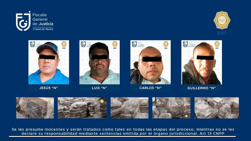 Vinculados por cohecho los 4 detenidos por transportar 1.6 toneladas de cocaína en CDMX Vinculados por cohecho los 4 detenidos por transportar 1.6 toneladas de cocaína en CDMX