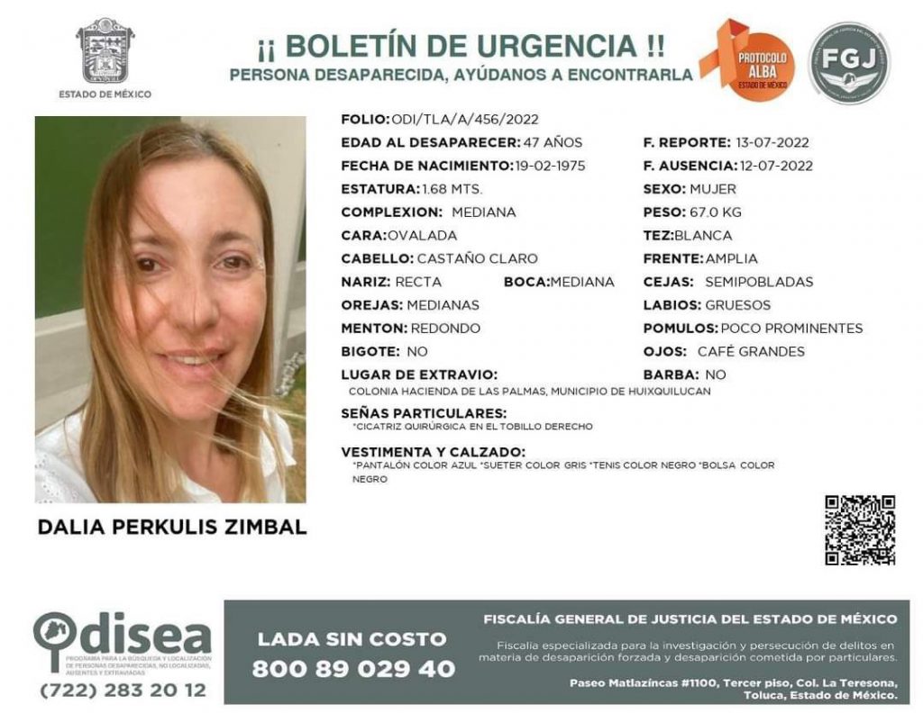 Localizan cuerpo de Dalia Perkulis Zimbal en Santa Fe - ficha-de-busqueda-1024x792