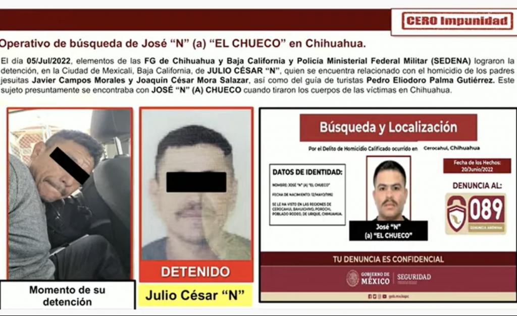 Detienen a cómplice de 'El Chueco', relacionado con caso de asesinatos en Cerocahui - julio-cesar-n-complice-el-chueco-1024x627