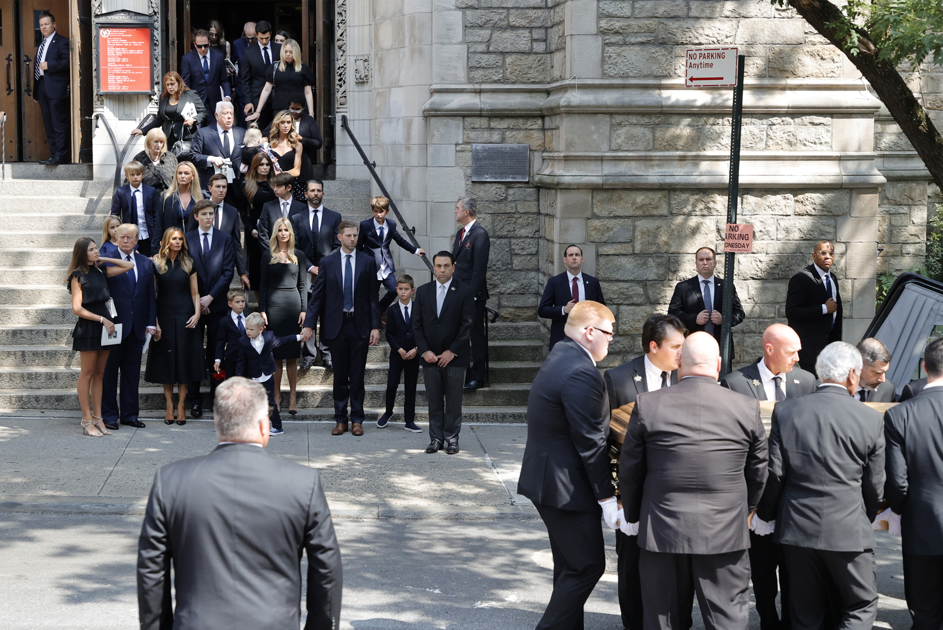 La familia Trump despide a Ivana en un funeral en Nueva York