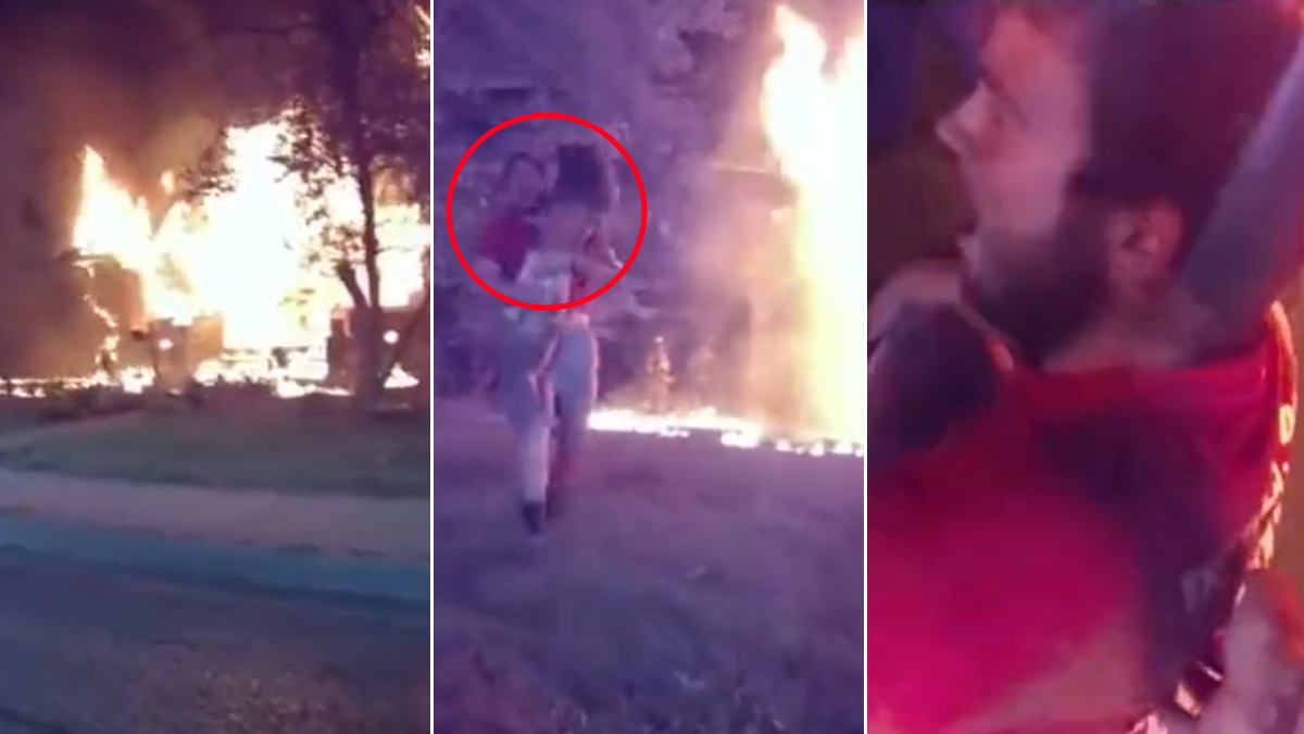 #Video Hombre rescata a menores de casa en llamas en Indiana #Video Hombre rescata a menores de casa en llamas en Indiana