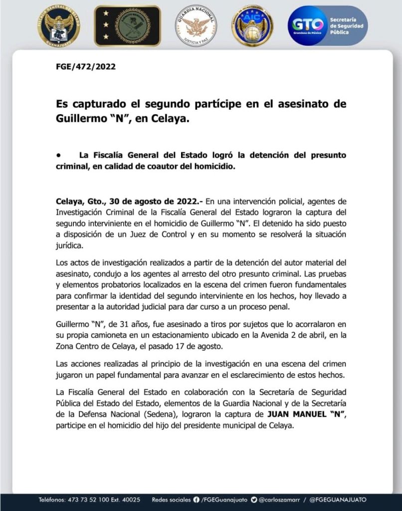 Detienen a segundo implicado en asesinato del hijo del alcalde de Celaya - detienen-a-segundo-implicado-en-asesinato-del-hijo-del-alcalde-de-celaya-2-806x1024