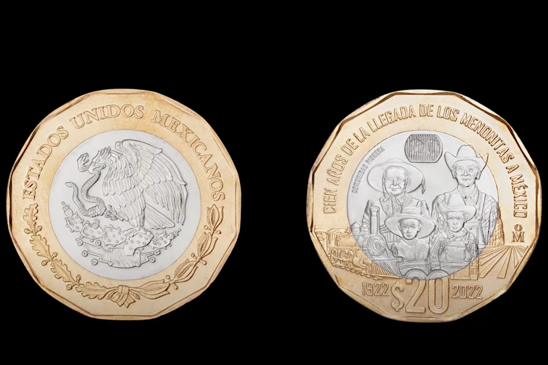 Banxico pone en circulación moneda de 20 pesos para celebrar a Menonitas Banxico pone en circulación moneda de 20 pesos para celebrar a Menonitas