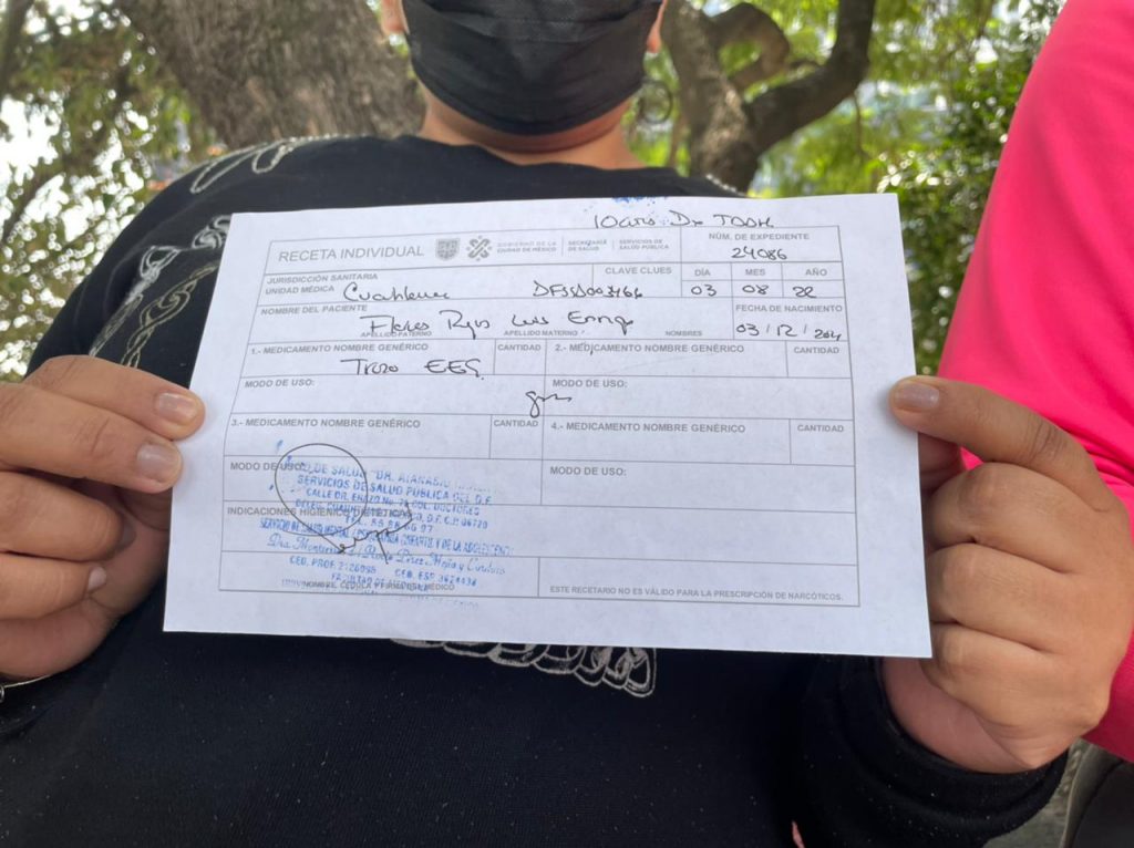 Padres de niños con TDAH interponen amparo contra falta de medicamentos - padres-de-ninos-con-tdah-muestran-receta-que-avala-escasez-de-medicamentos-en-cdmx-1024x766