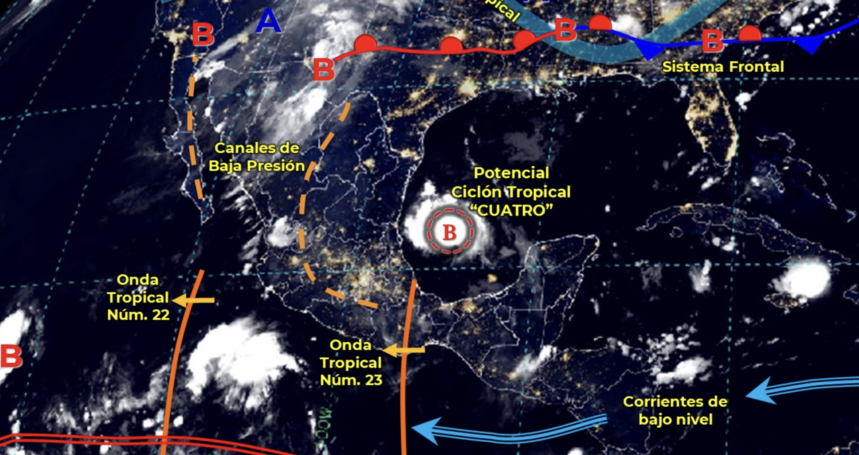 Potencial ciclón tropical Cuatro ingresará a tierra este sábado Potencial ciclón tropical Cuatro ingresará a tierra este sábado