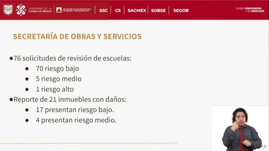 Ciudad de México con daños en 97 inmuebles tras sismo - dansis20092022-02-1024x576