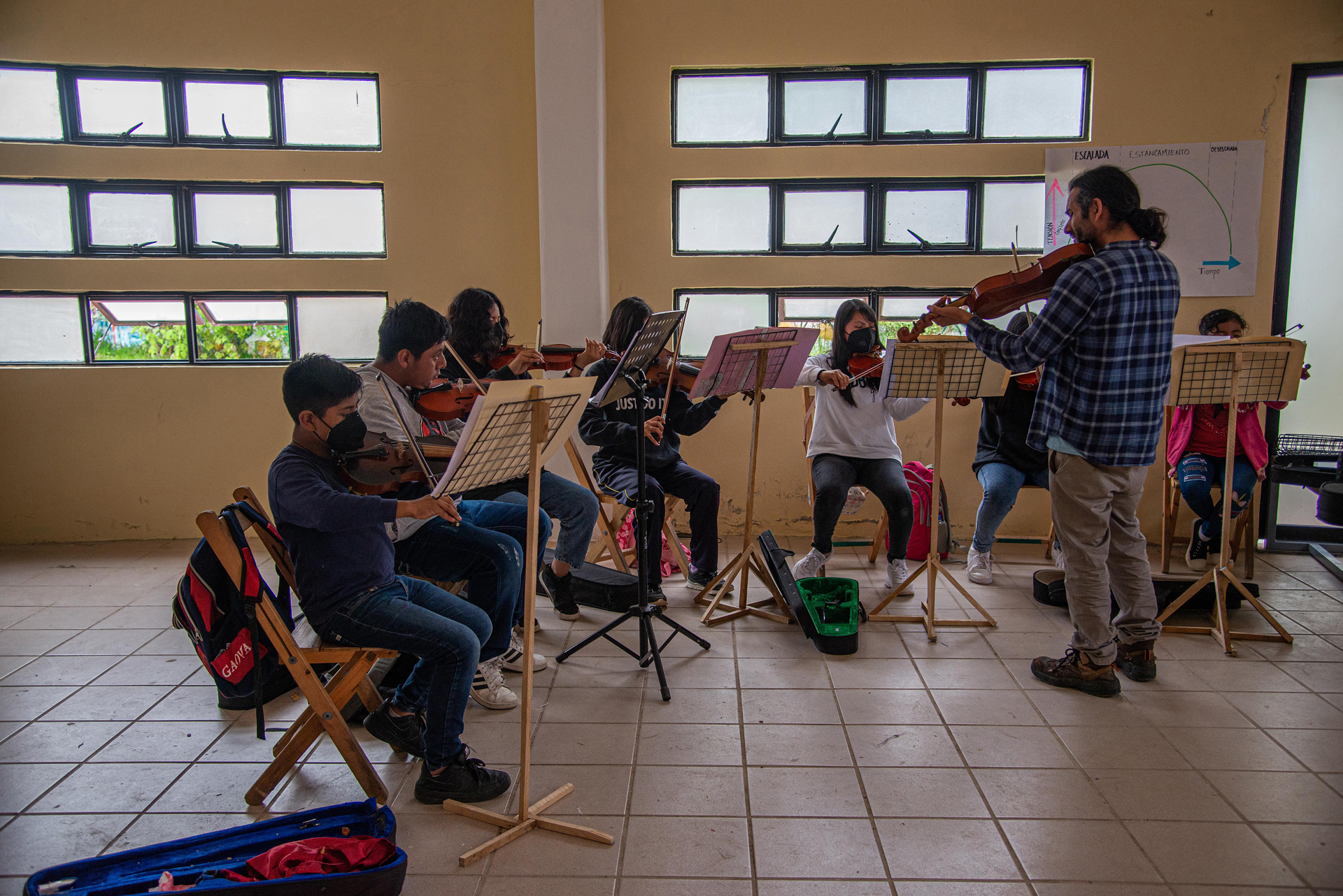 Jóvenes indígenas en Chiapas forman orquesta para romper la violencia Jóvenes indígenas en Chiapas forman orquesta para romper la violencia