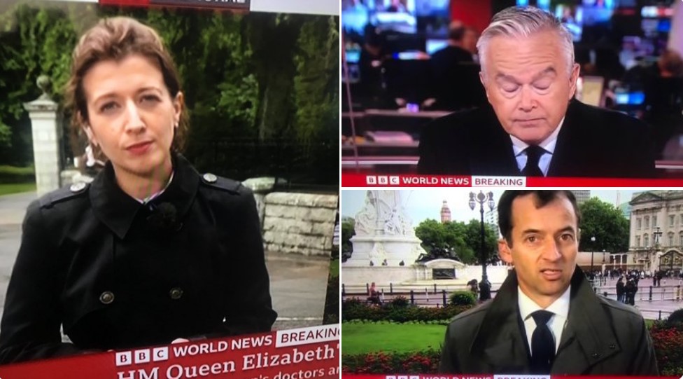 BBC se viste de negro durante cobertura por estado de salud de la Reina Isabel II BBC se viste de negro durante cobertura por estado de salud de la Reina Isabel II