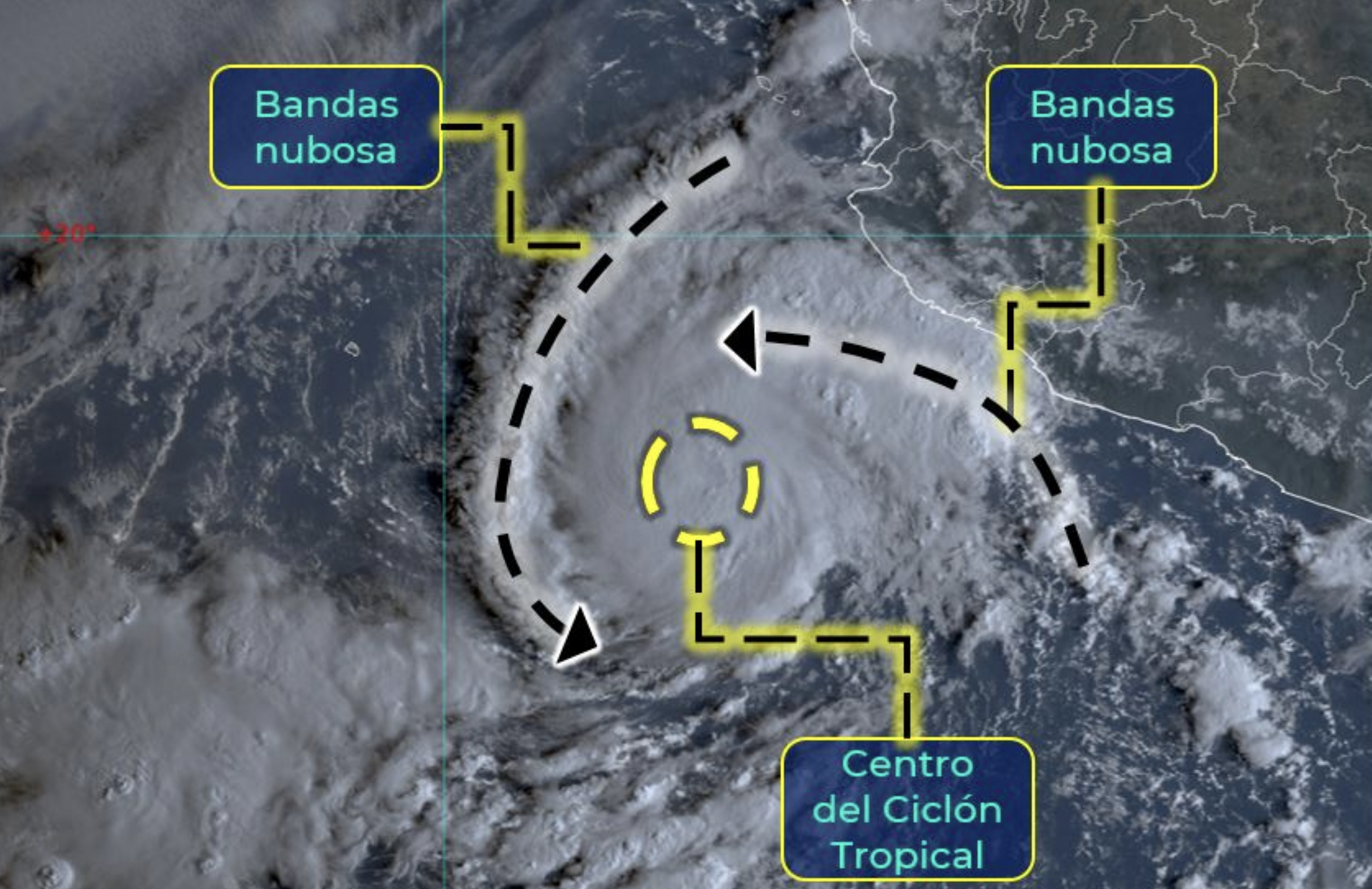 Orlene se intensifica a huracán categoría 1