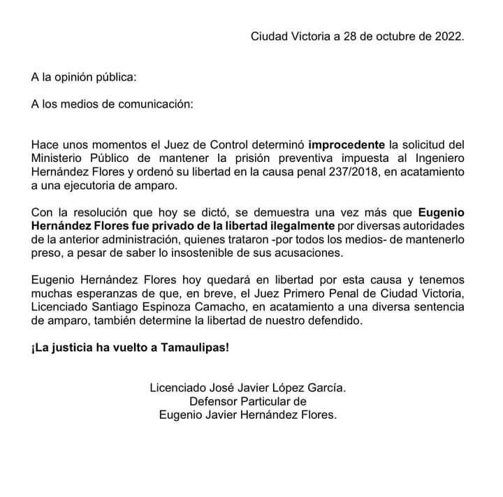 Juez cesa prisión preventiva a Eugenio Hernández Flores en proceso por enriquecimiento ilícito - juez-cesa-prision-preventiva-a-eugenio-hernandez-flores-en-proceso-por-enriquecimiento-ilicito