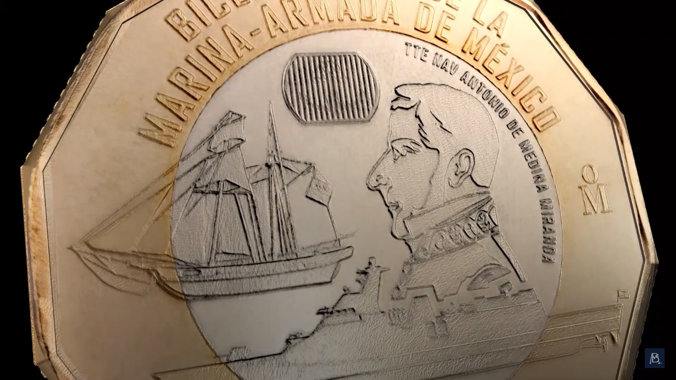 Lanzan moneda de 20 pesos conmemorativa por bicentenario de la Semar Lanzan moneda de 20 pesos conmemorativa por bicentenario de la Semar