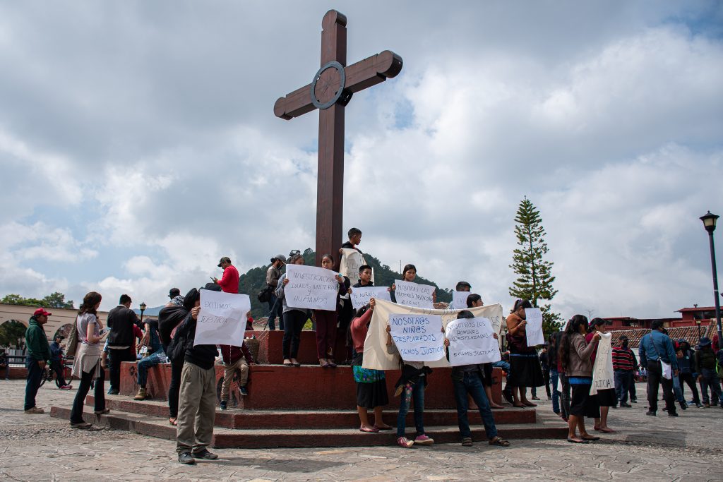 Indígenas desplazados por violencia protestan en Chiapas - protesta-en-chiapas-1024x683