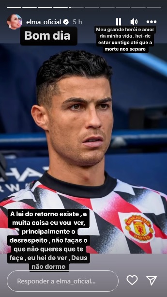 Hermana de Cristiano Ronaldo critica la "falta de respeto" del Manchester United - publicacion-de-elma-aveiro-sobre-su-hermano-cristiano-ronaldo