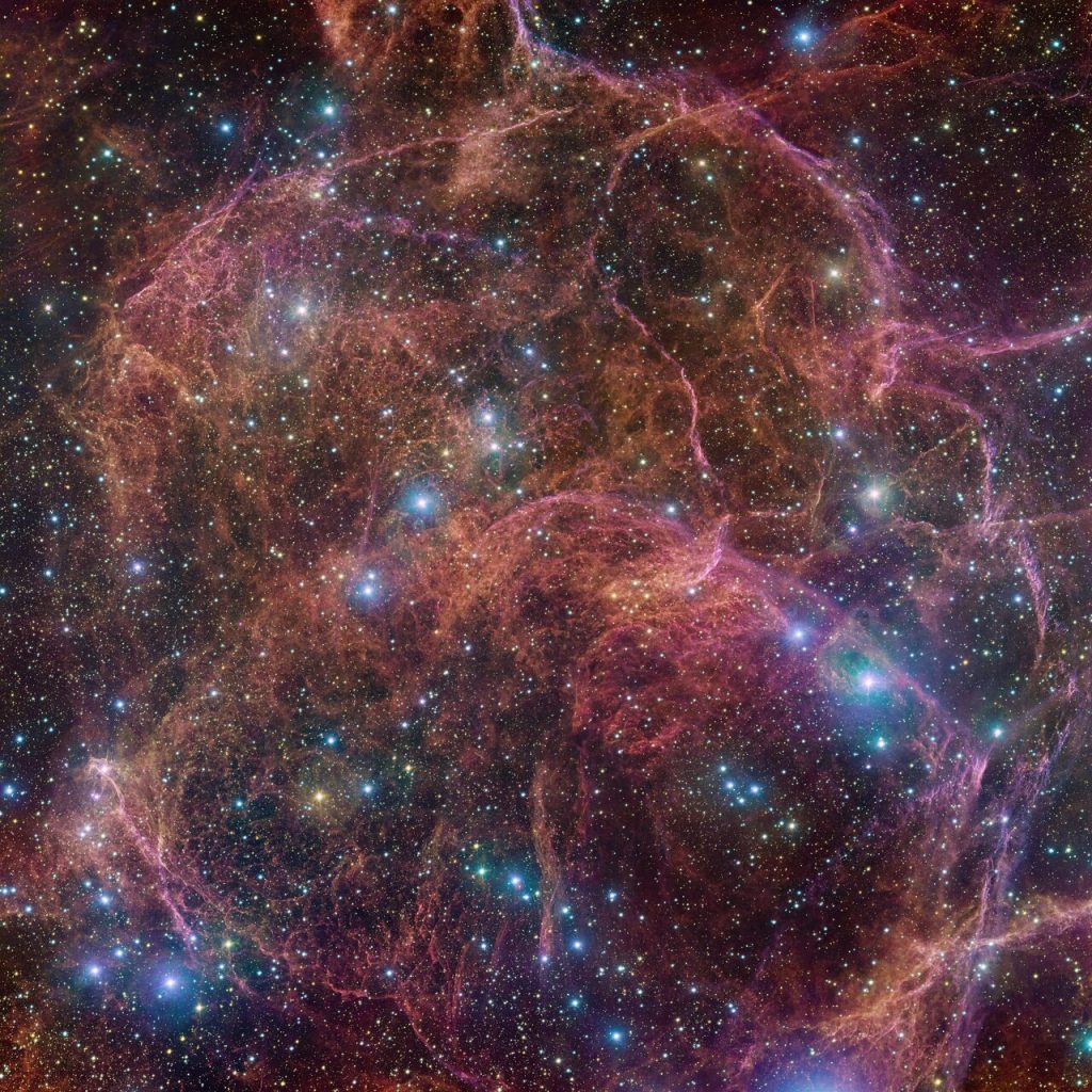 Capturan el "fantasma" de una estrella gigante que explotó hace 11 mil años - remanente-de-la-supernova-de-vela-1024x1024