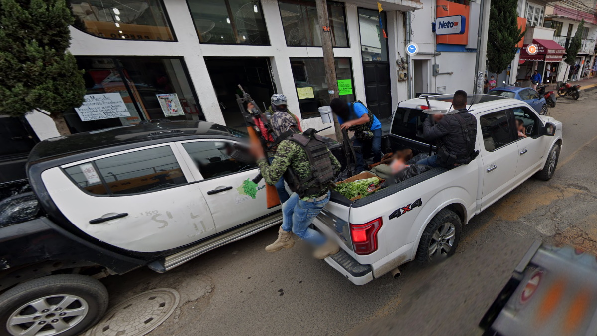 Street View de Google capta a sujetos armados en Texcaltitlán, Edomex Street View de Google capta a sujetos armados en Texcaltitlán, Edomex
