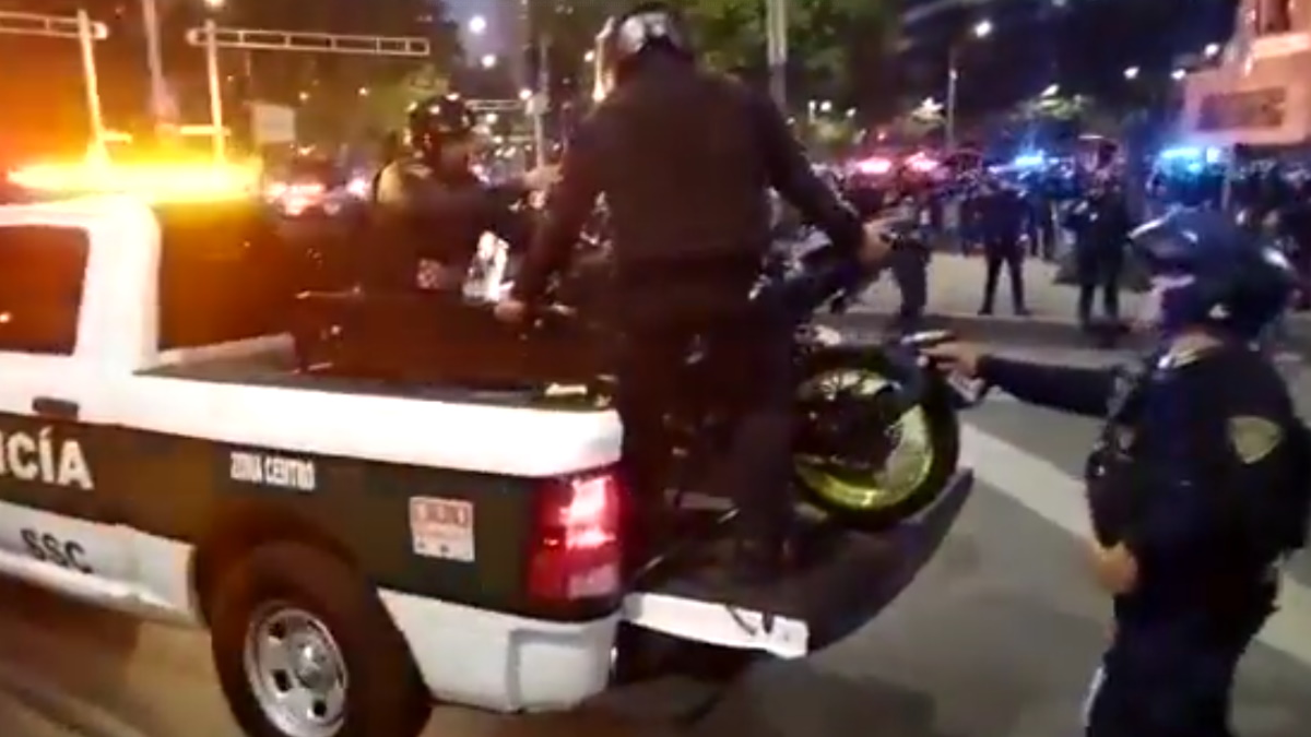 Detienen a 9 y aseguran 18 motocicletas tras protesta en CDMX