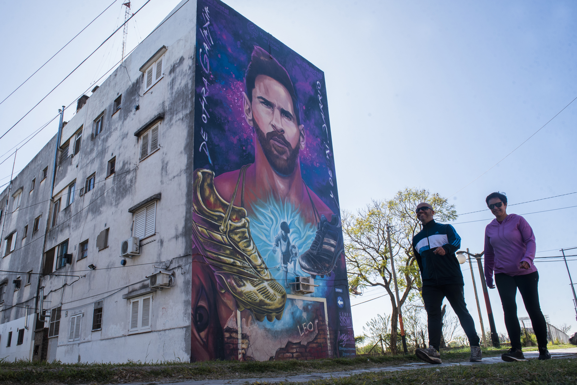 Murales de Lionel Messi le ponen color a Rosario, su ‘patria chica’