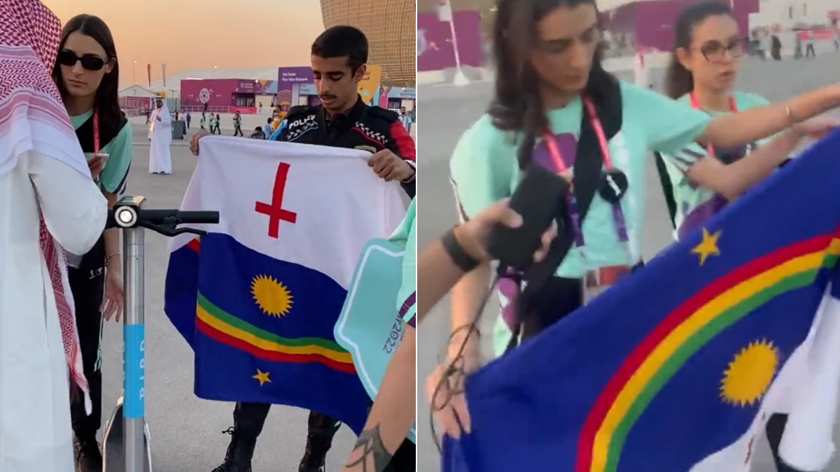 #Video Tensión en Qatar por bandera de Pernambuco con arcoíris