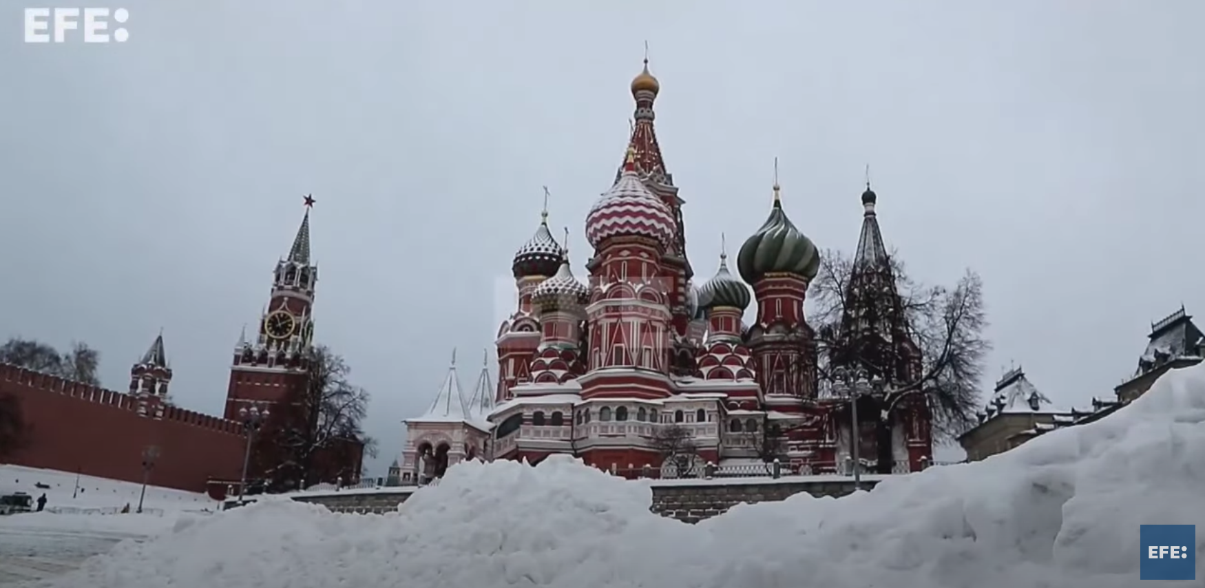 Moscú vive la mayor nevada del siglo XXI