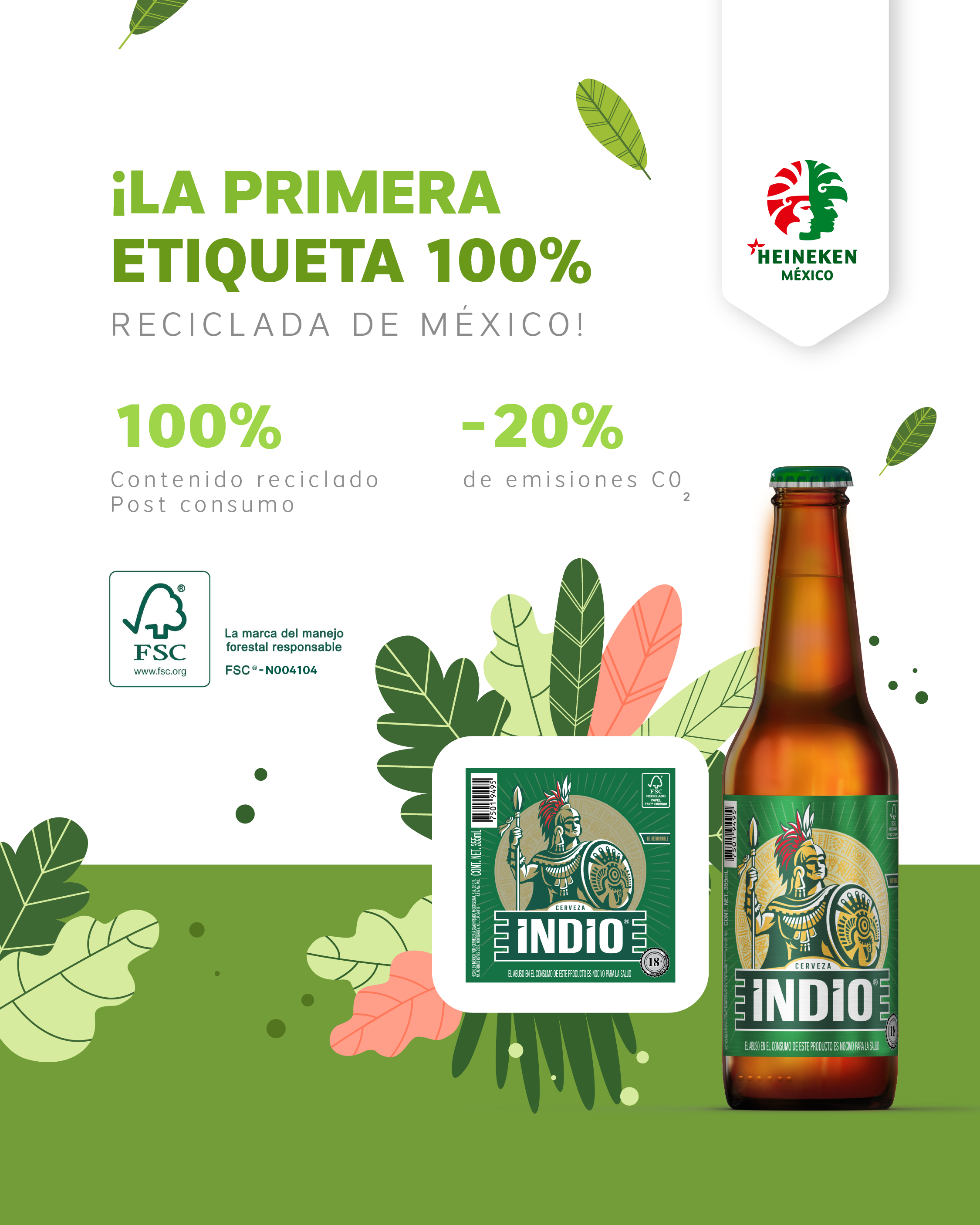 Sostenibilidad en etiquetas de papel de HEINEKEN México, avaladas por Forest Stewardship Council Sostenibilidad en etiquetas de papel de HEINEKEN México, avaladas por Forest Stewardship Council