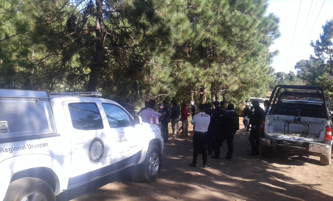 Hallan cinco cuerpos en Uruapan, Michoacán