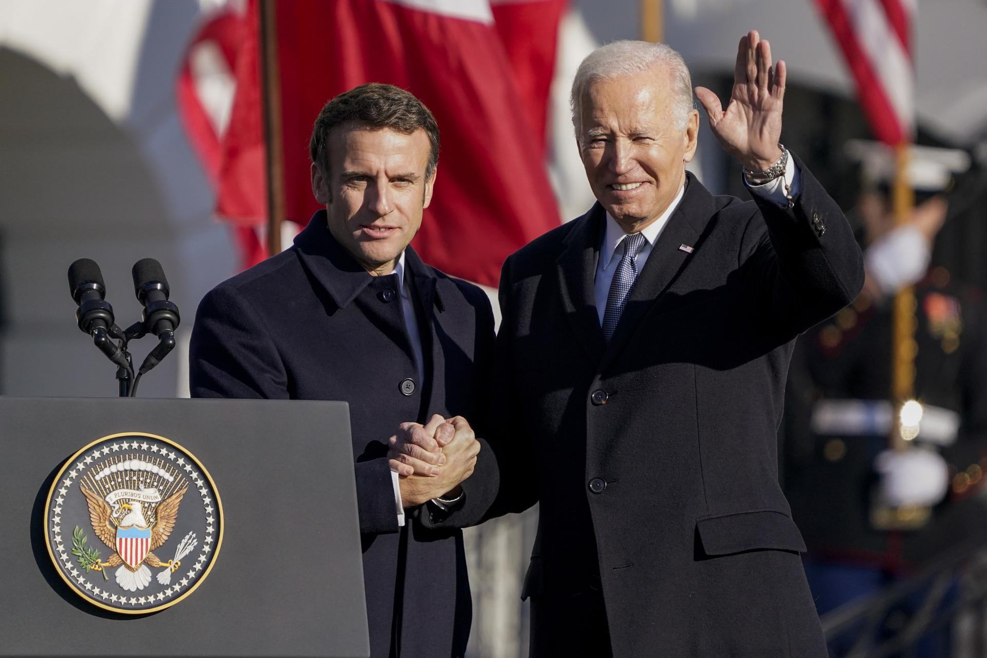 Biden y Macron subrayan su alianza frente a Putin al inicio de reunión en EE.UU.
