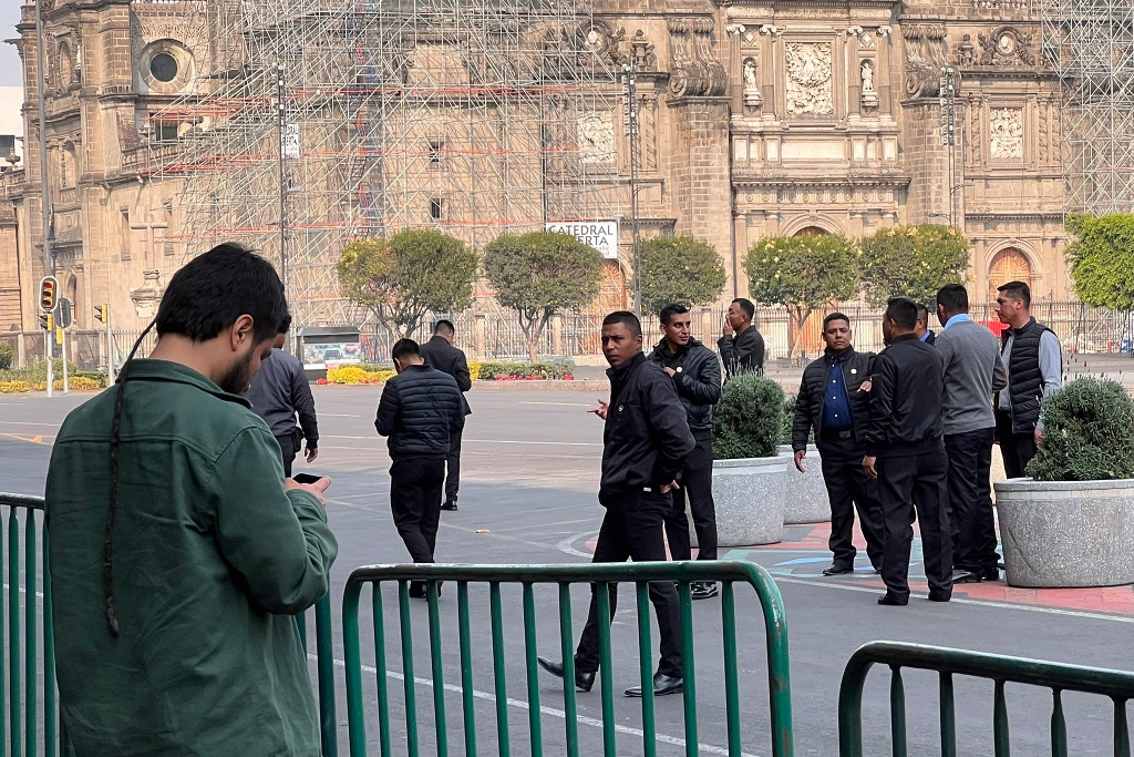 Palacio Nacional continúa blindado por visita de Biden y Trudeau