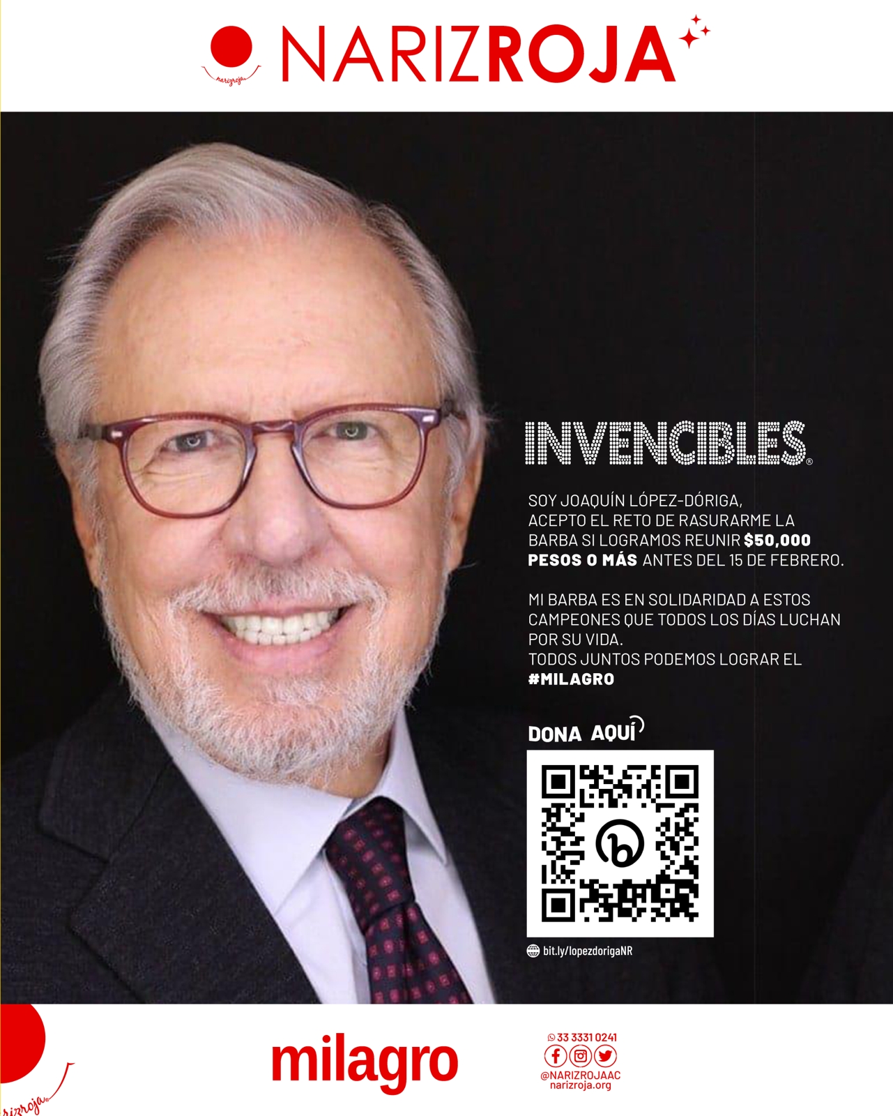 Por los niños con cáncer, lo que sea. Acepto el reto a Nariz Roja de rasurarme la barba Por los niños con cáncer, lo que sea. Acepto el reto a Nariz Roja de rasurarme la barba