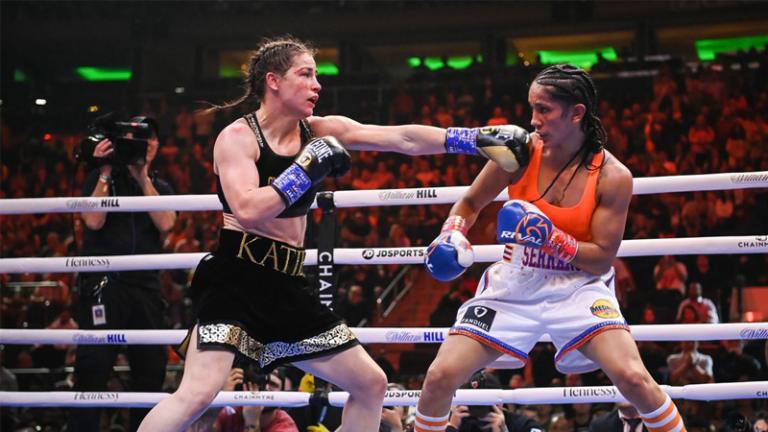 Los más grandes momentos del boxeo en 2022 en imágenes - katie-taylor-y-amanda-serrano