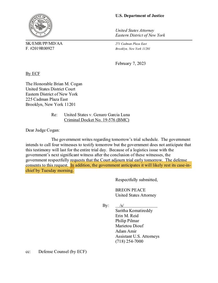 Fiscalía prevé la conclusión de alegatos del caso de García Luna el próximo martes - garcia-luna