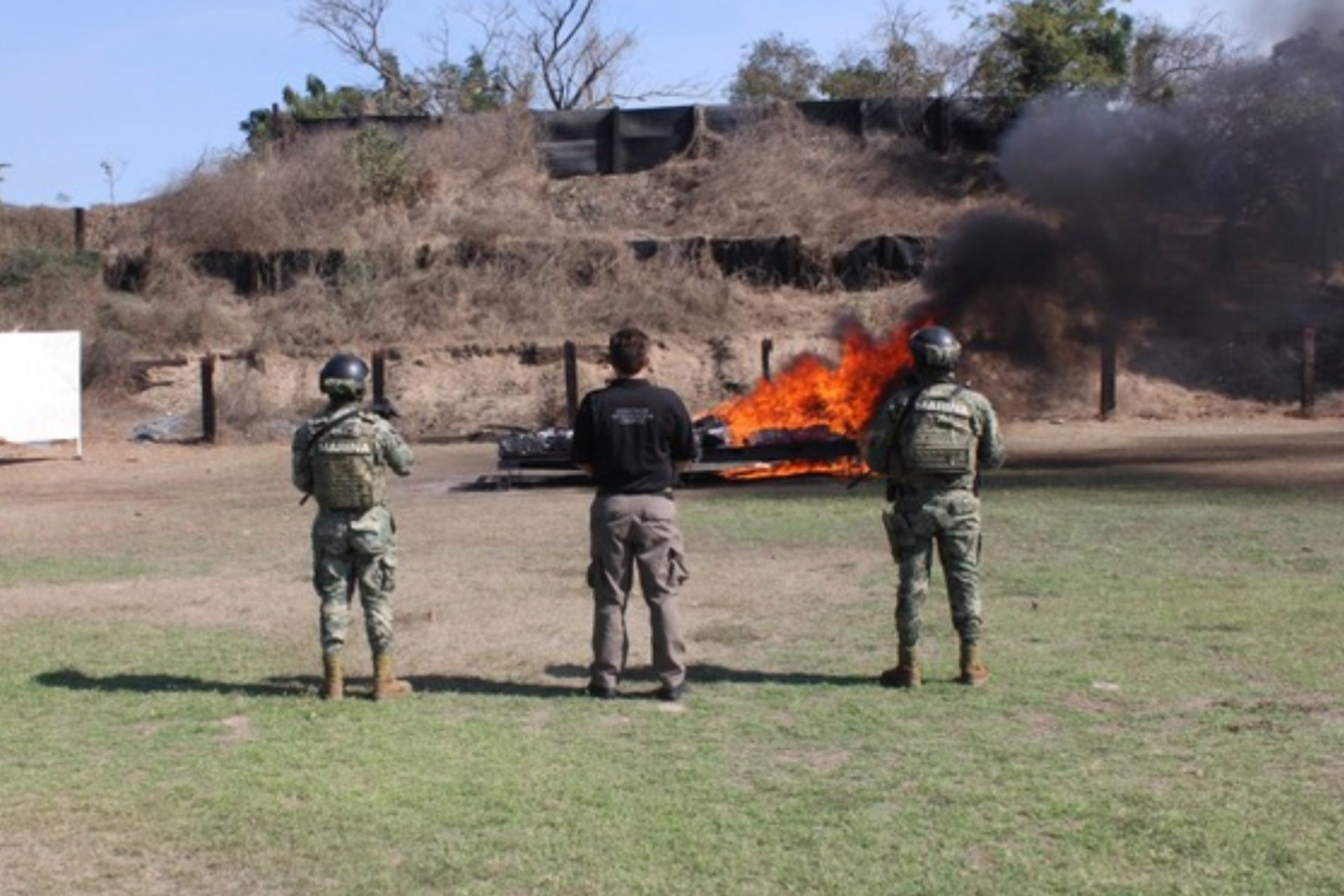 Incineran mil 310 kilos de cocaína asegurada en Michoacán Incineran mil 310 kilos de cocaína asegurada en Michoacán