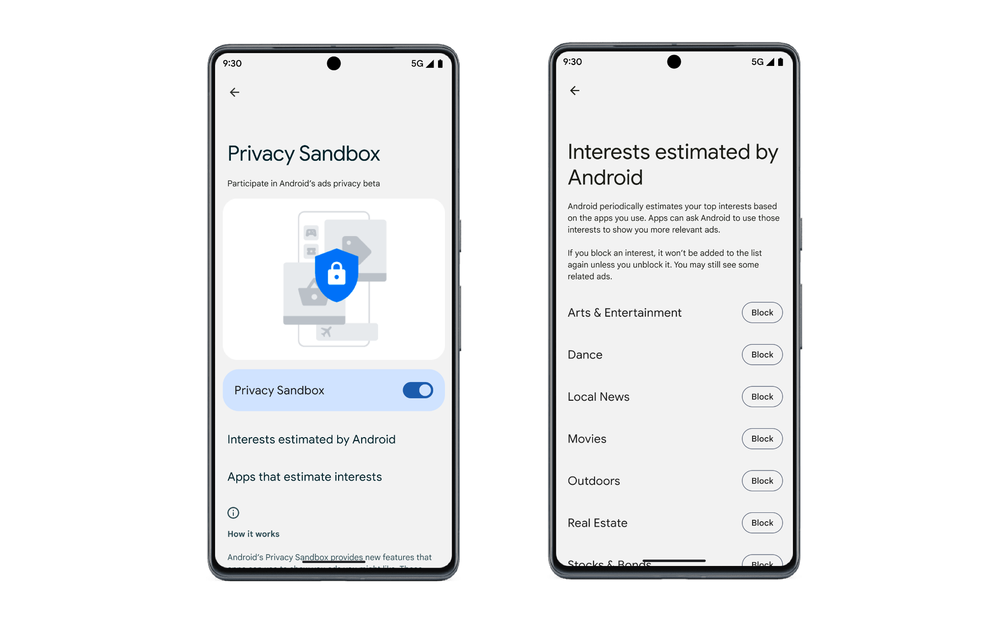 La versión beta de Privacy Sandbox llegará a Android