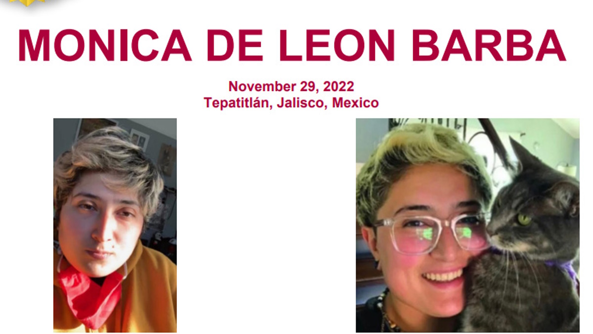 FBI alerta por secuestro de ciudadana estadounidense en Jalisco FBI alerta por secuestro de ciudadana estadounidense en Jalisco