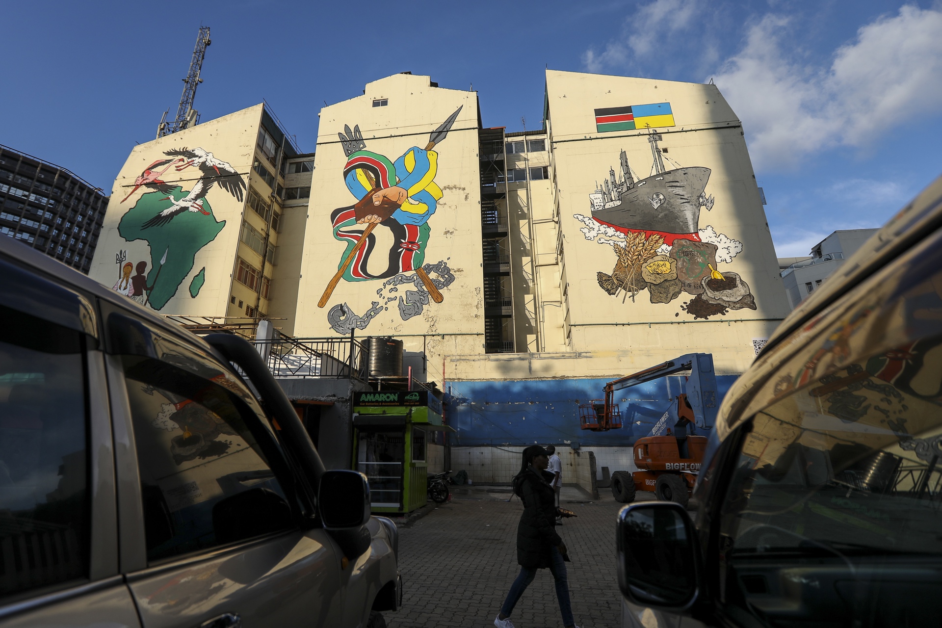 Un mural en las calles de Nairobi como puente entre Ucrania y Kenia