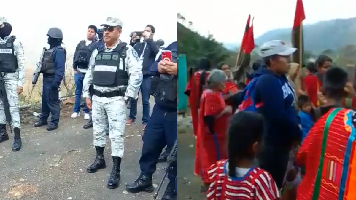 Comunidad impide el acceso a GN y policías a Tierra Blanca, en Oaxaca Comunidad impide el acceso a GN y policías a Tierra Blanca, en Oaxaca