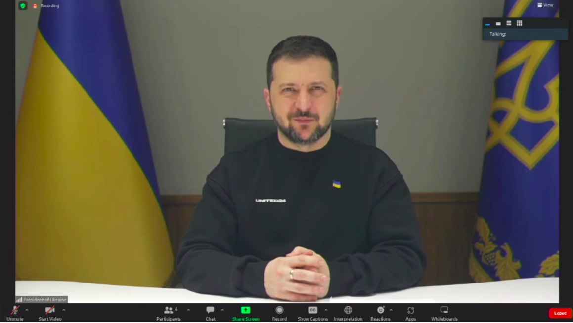 Zelenski pide ante diputados mexicanos ayuda para buscar paz en Ucrania Zelenski pide ante diputados mexicanos ayuda para buscar paz en Ucrania