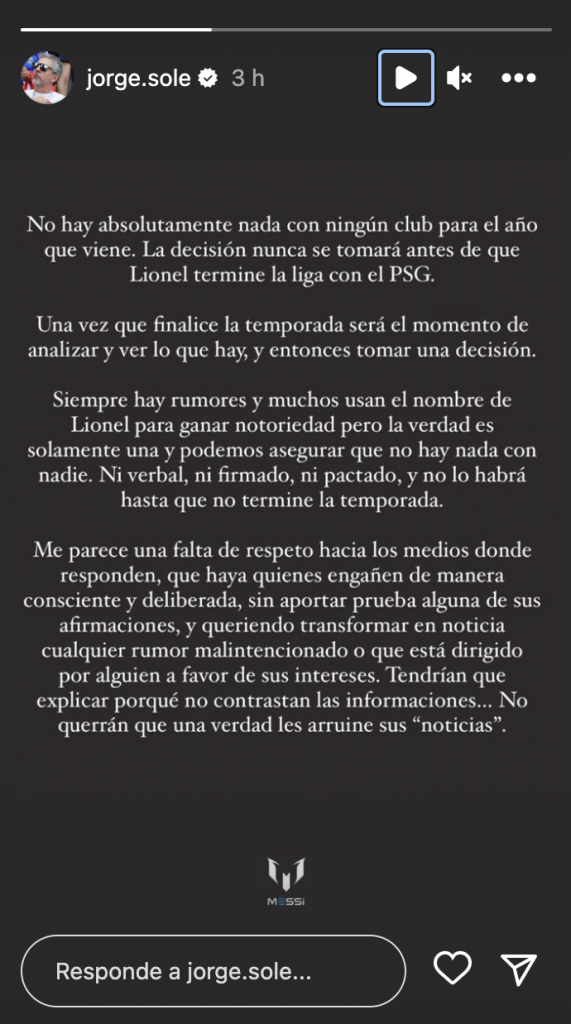 Padre de Messi niega acuerdo de Lionel para jugar en Arabia Saudita - desmentido-padre-messi-arabia-saudita-571x1024