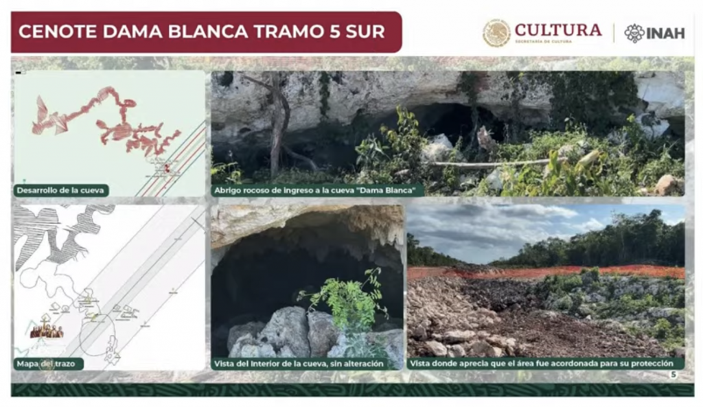 Cueva de la "Dama Blanca" está intacta, tras obras del Tren Maya: INAH - inah-dama-blanca-tren-maya-1024x593