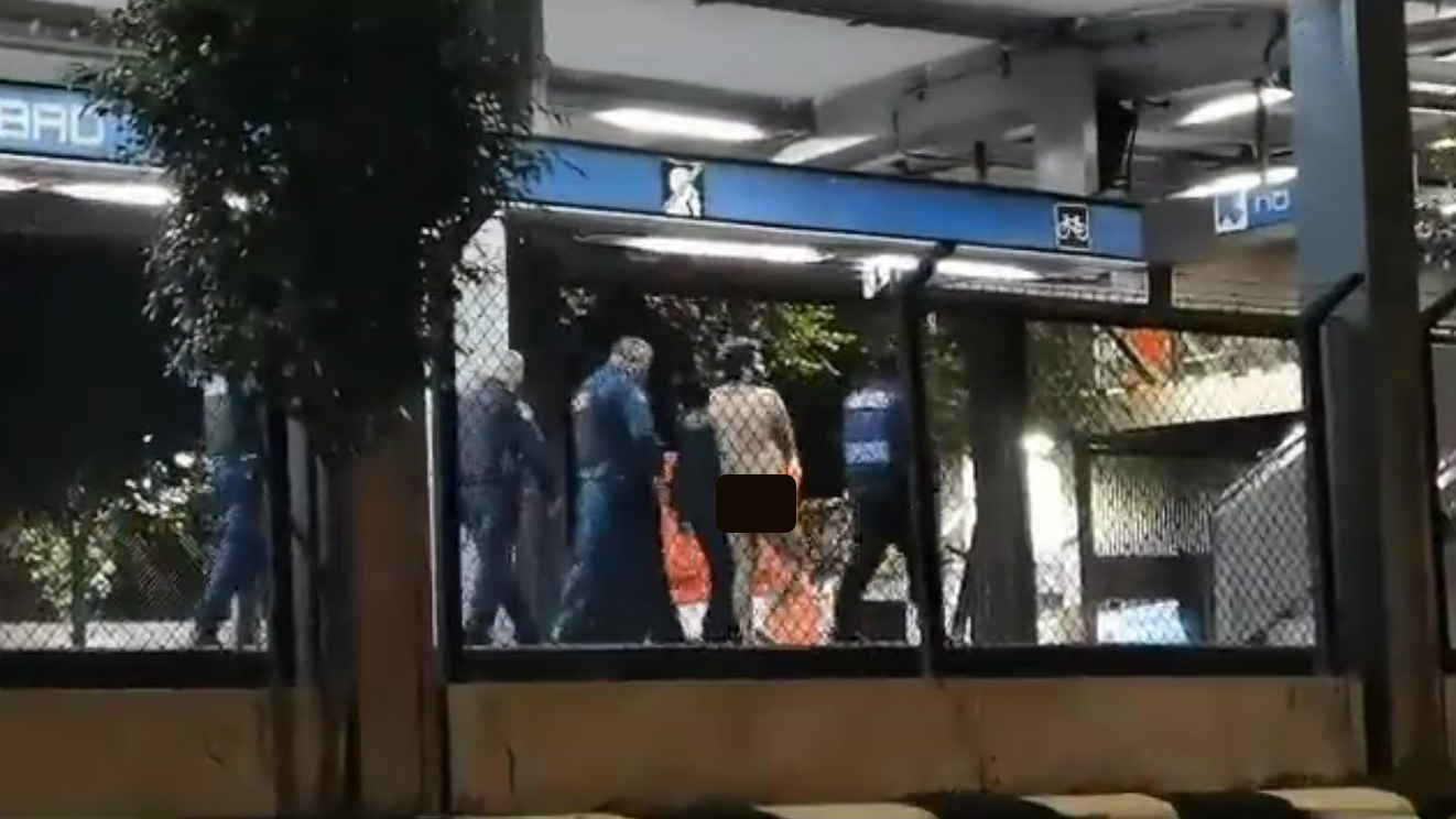Hombre ingresa desnudo a zona de vías del Metro