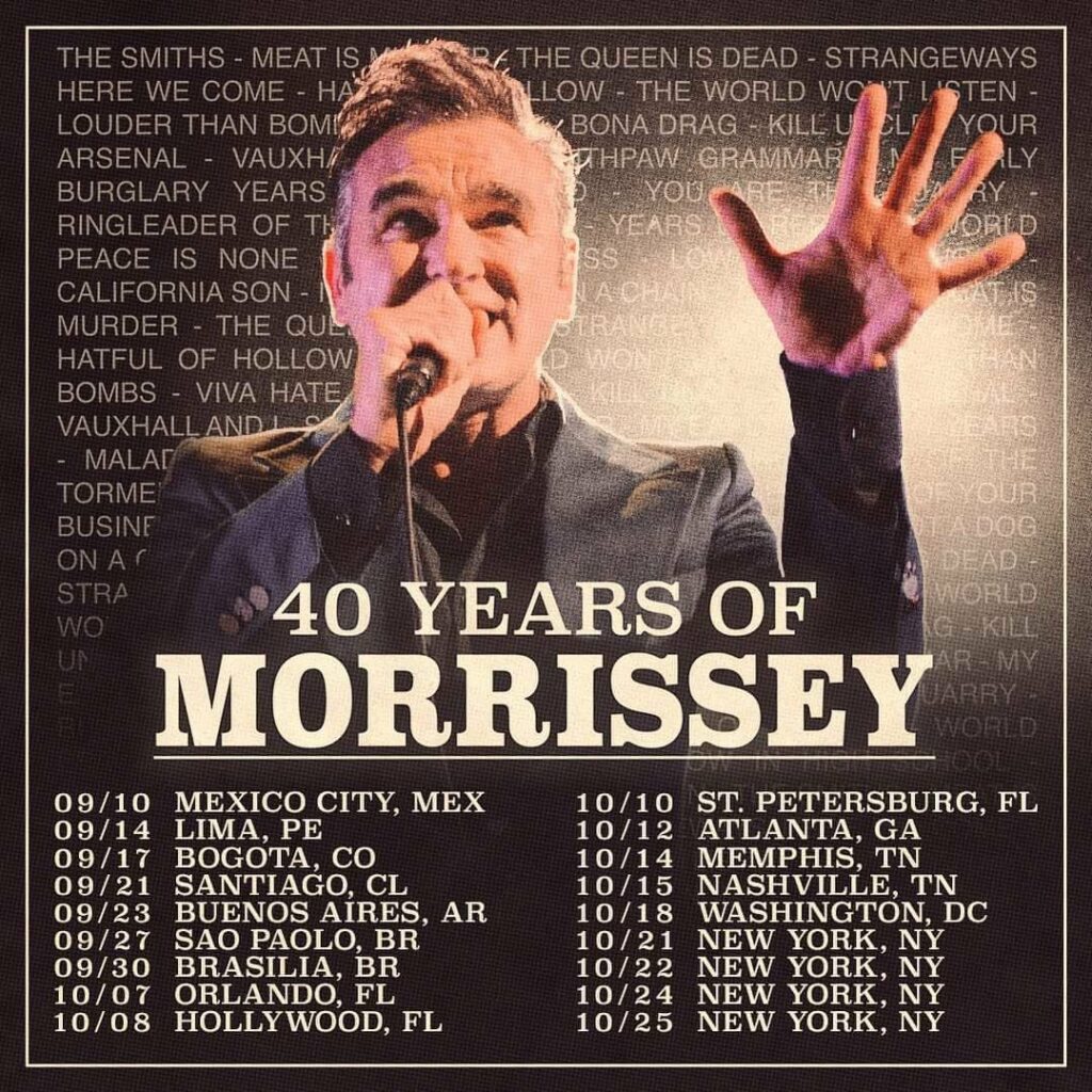 Morrisey celebrará 40 años de carrera con gira que pasara por Latinoamérica - morrissey-1024x1024