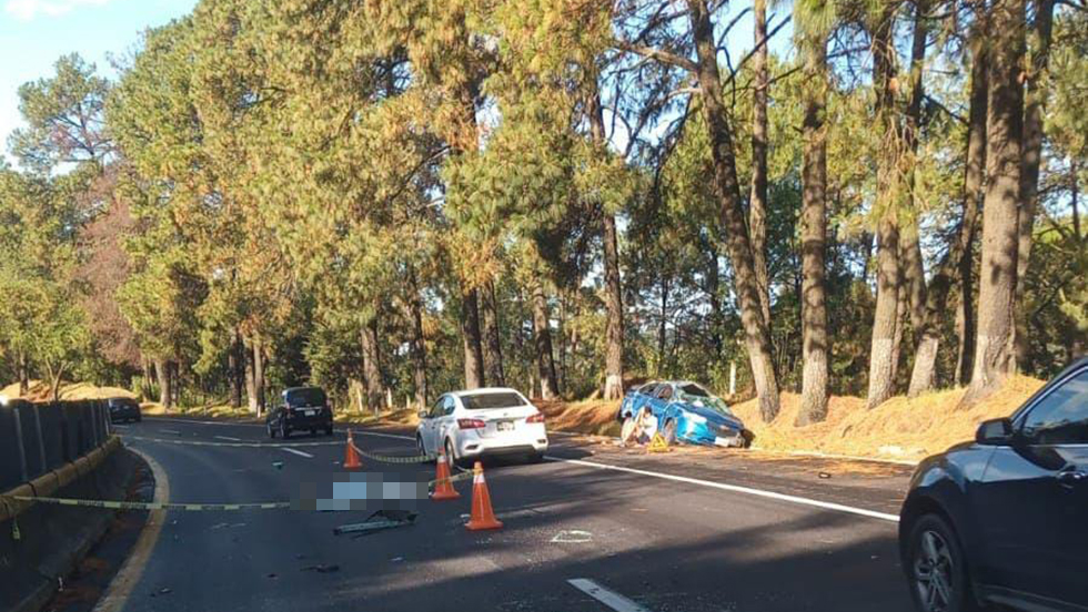 Accidentes colapsan la autopista México-Cuernavaca; hay una mujer muerta