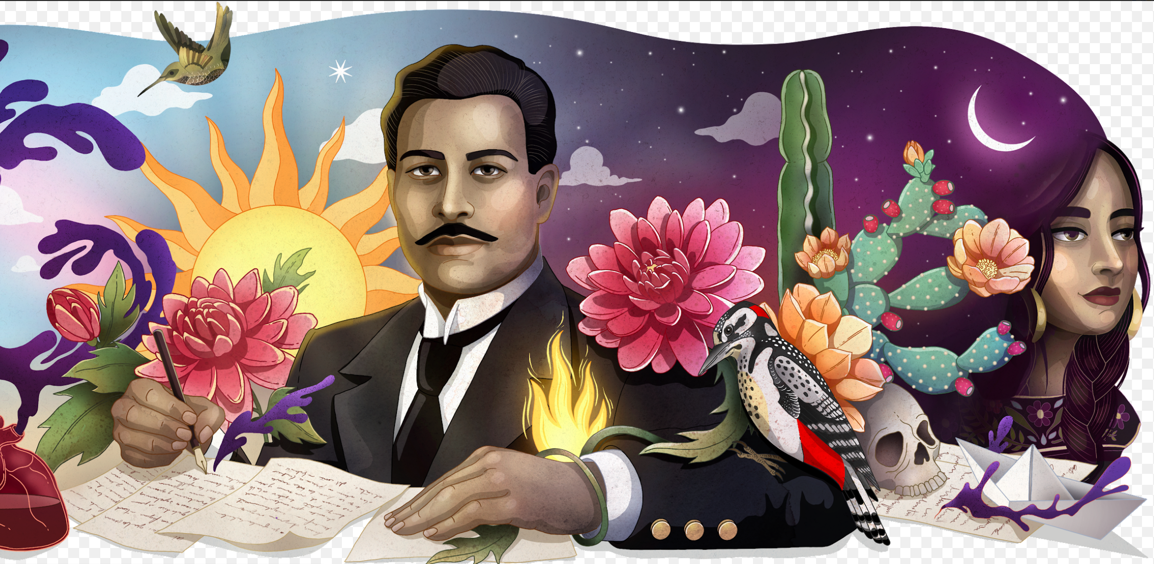 Dedican Doodle a Ramón López Velarde