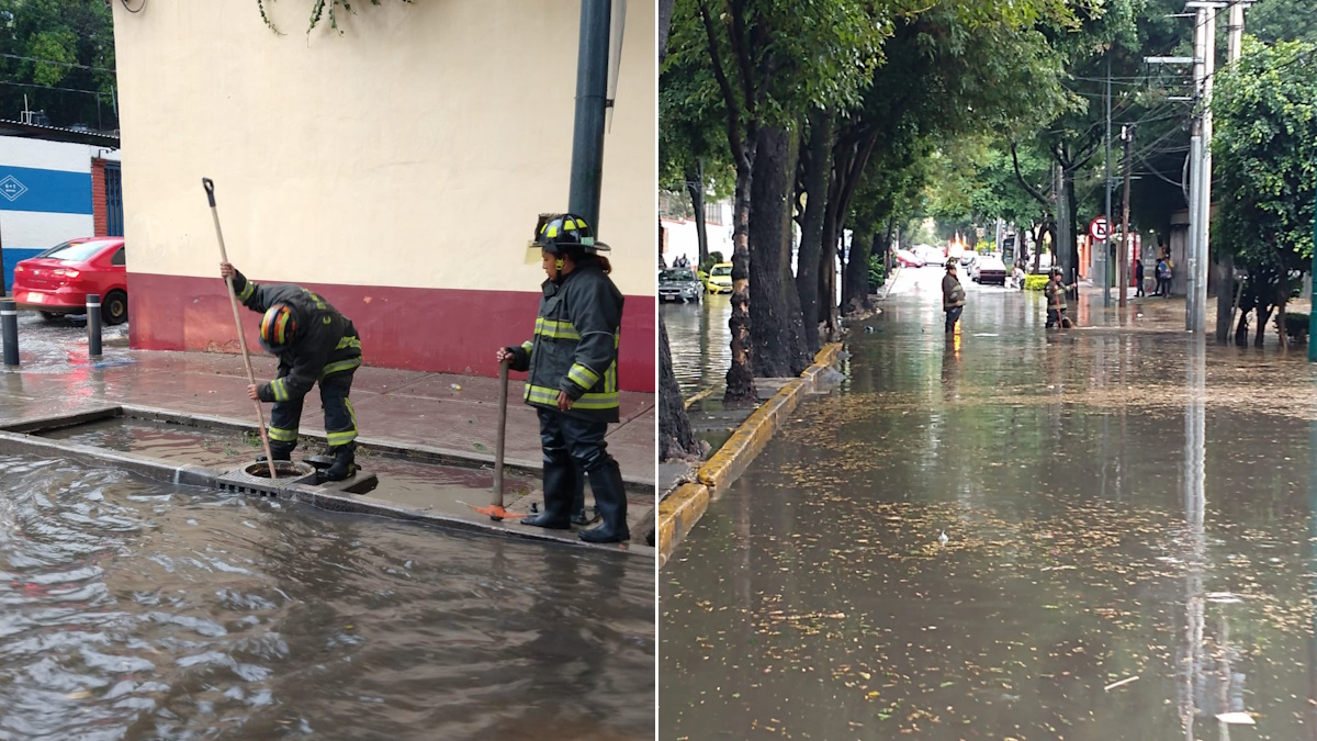 Fuertes lluvias provocan encharcamientos e inundaciones en Tlalpan