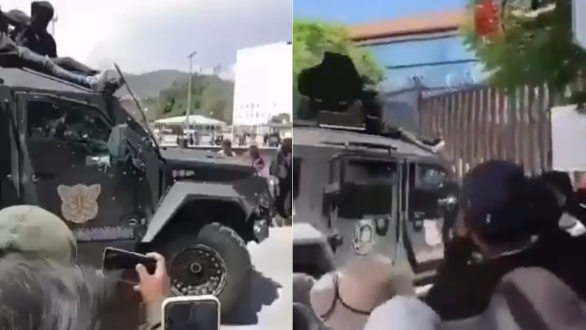 Manifestantes ‘toman’ rhino de la Policía y lo impactan contra Palacio de Gobierno en Chilpancingo Manifestantes ‘toman’ rhino de la Policía y lo impactan contra Palacio de Gobierno en Chilpancingo